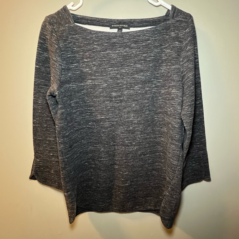 Banana Republic Charcoal Knit Top, med